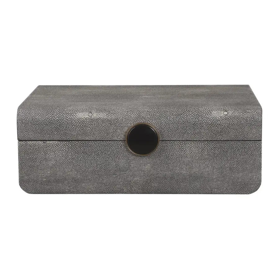 Uttermost Lalique Decorative Box in Brushed Antique Brass