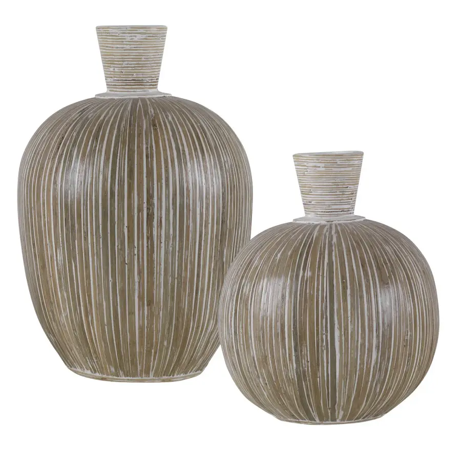 Islander Vases, Set of 2 in White