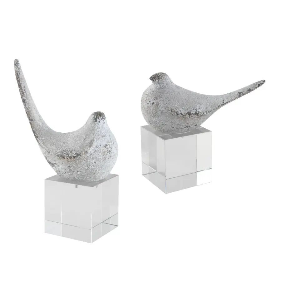 Better Together Sculptures, Set of 2 in Textured Silver