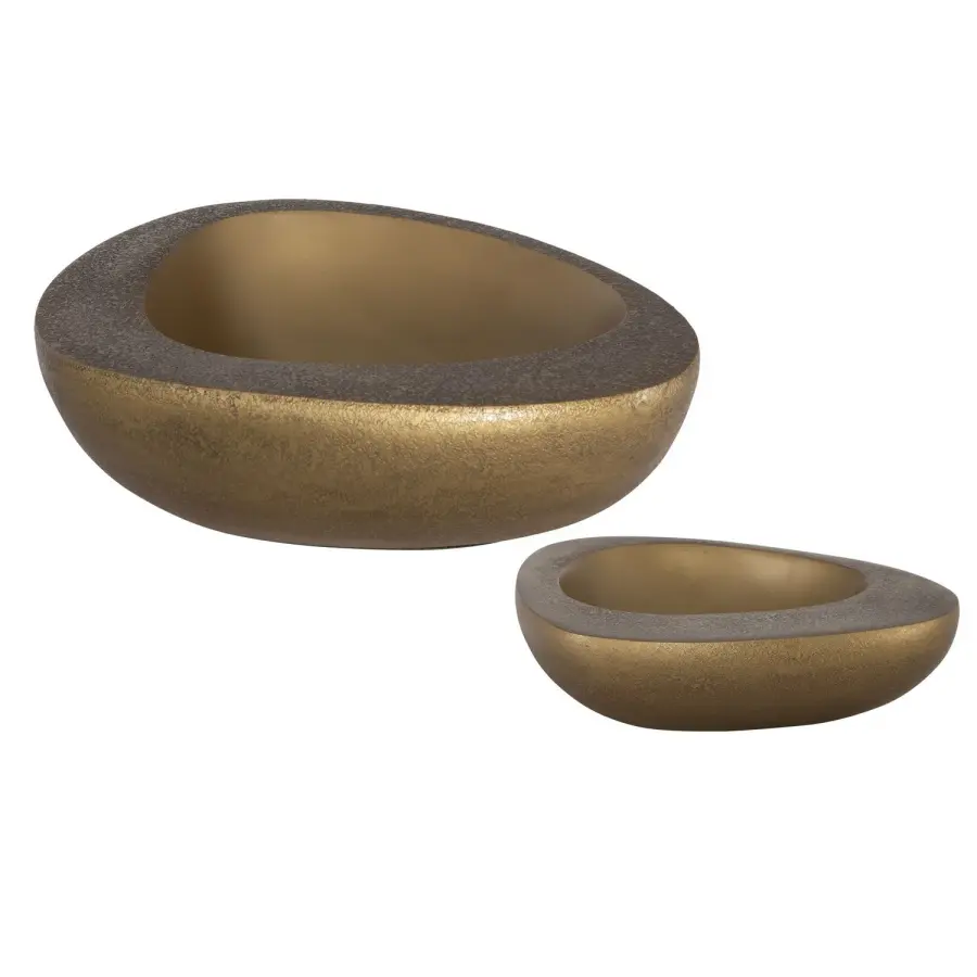 Uttermost Ovate Bowls, Set of 2 - Antique Brass