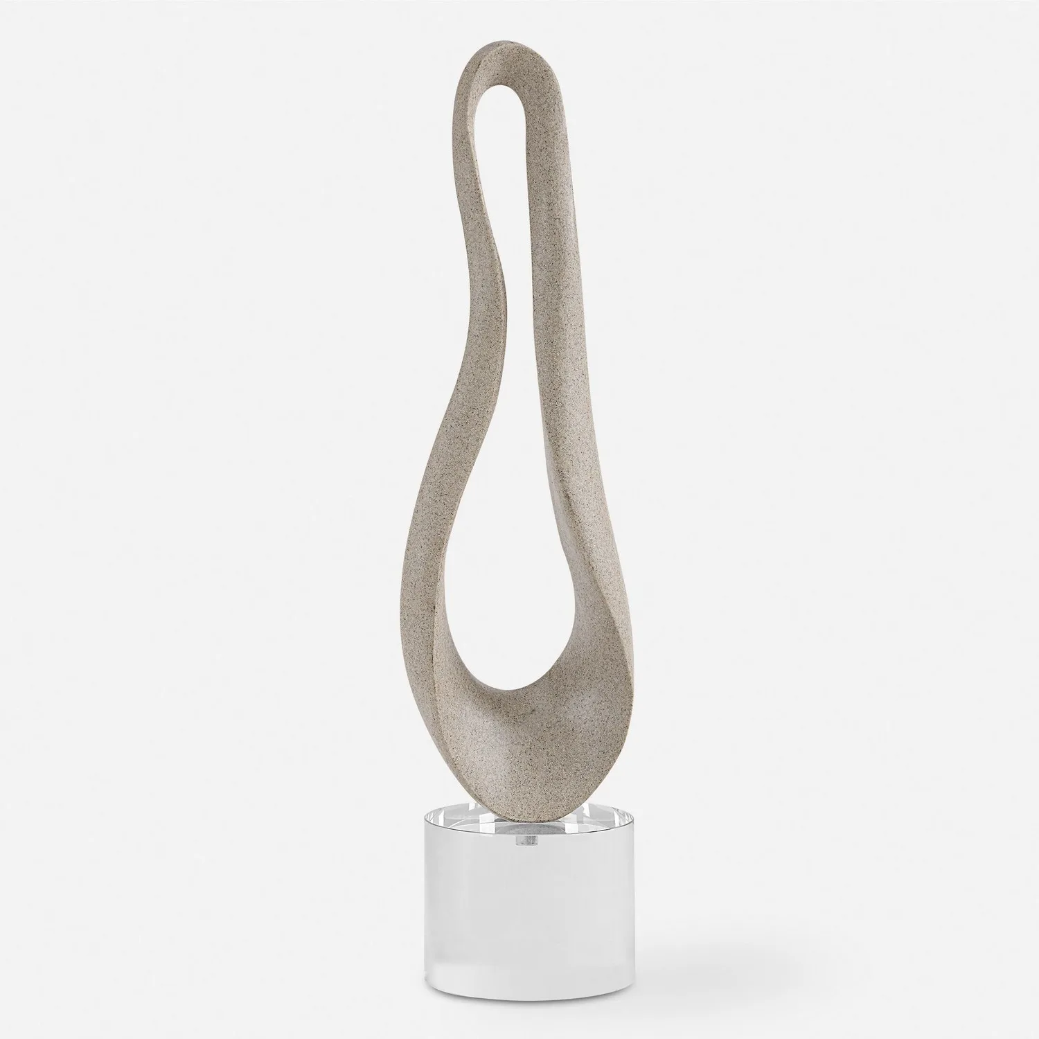 Uttermost Oval Harmony Sculpture in Crystal