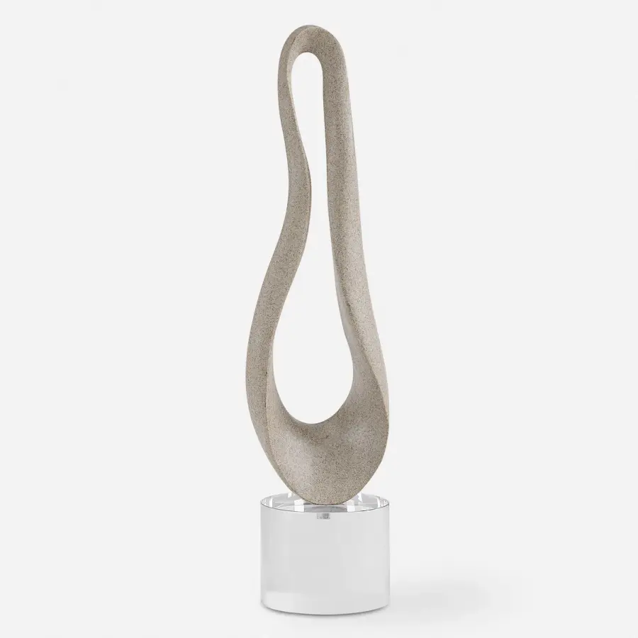 Uttermost Oval Harmony Sculpture in Crystal