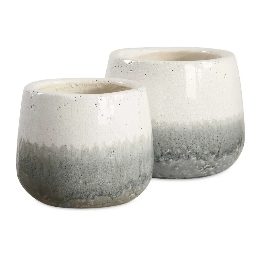 Nimbus Vases Set/2 in Aged White