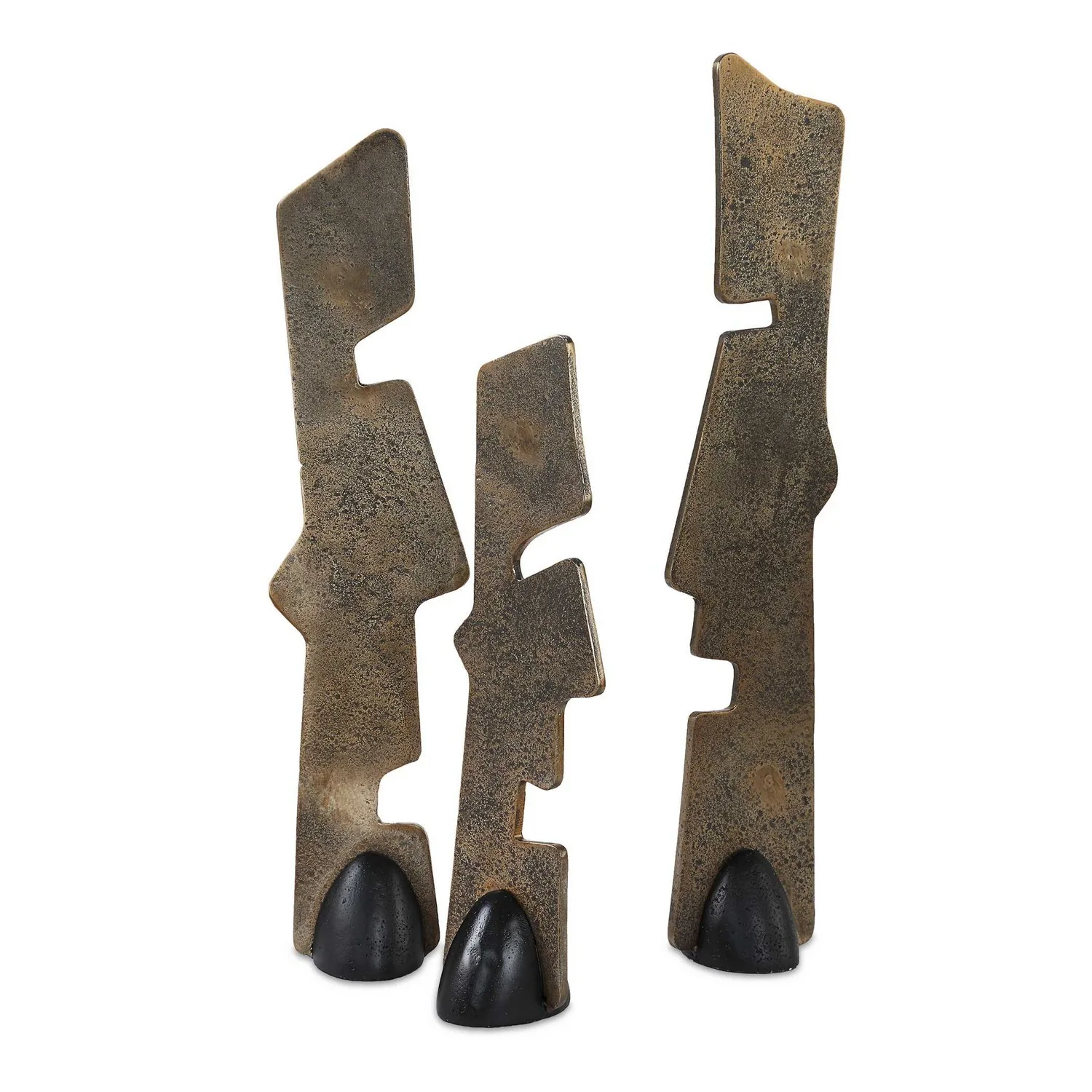 Geometric Echoes Sculptures Set/3 in Bronze