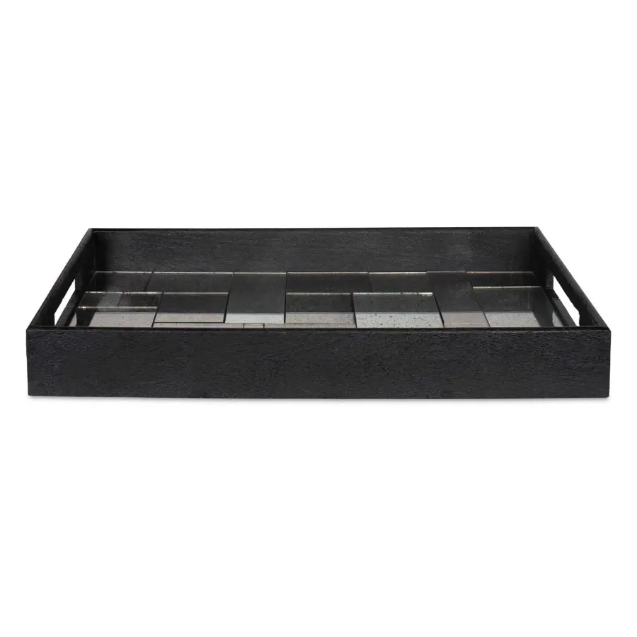 Modern Tray in Black Mango