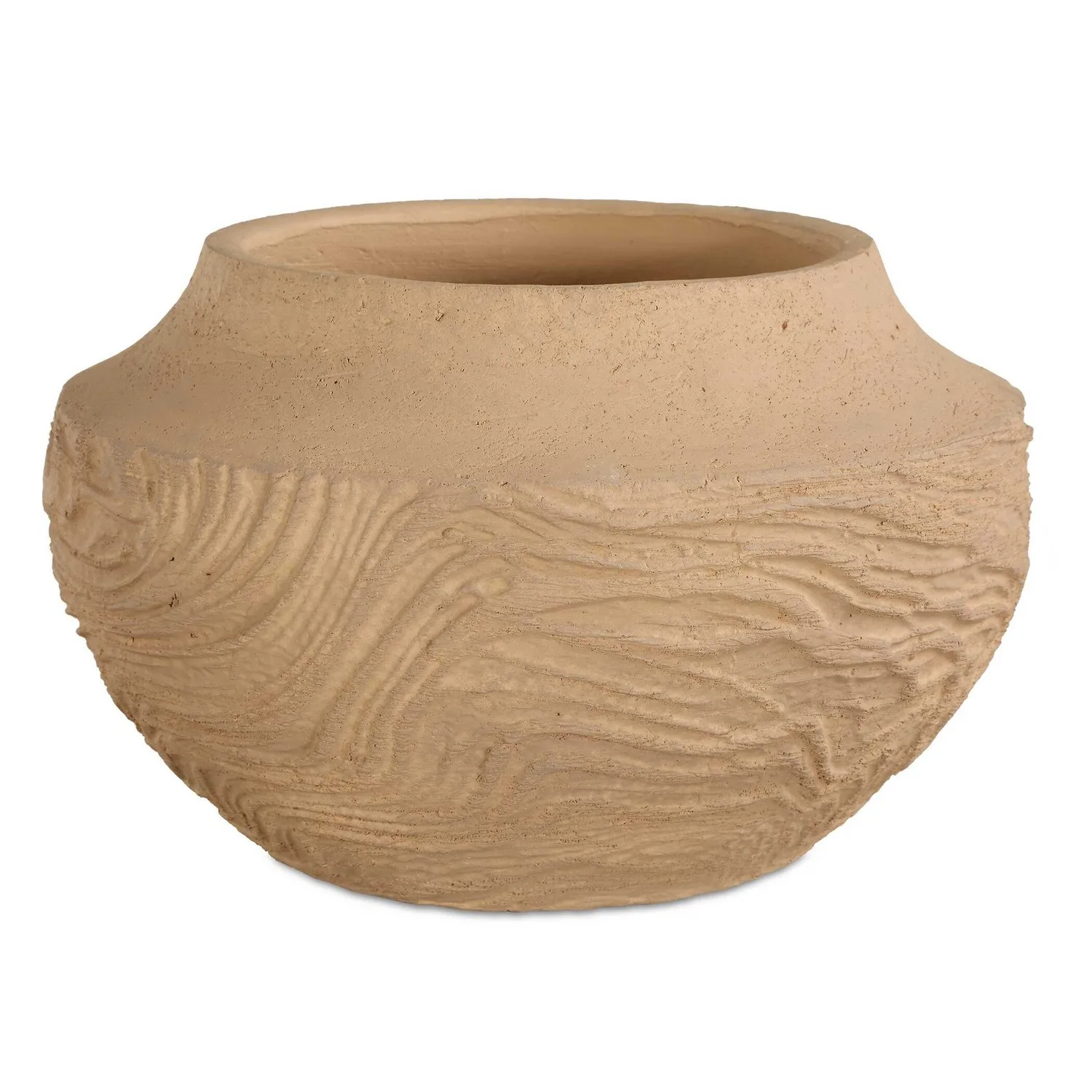 Sandstone Flow Vase in Terracotta