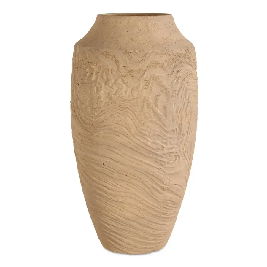 Uttermost Sandstone Flow Vase in Terracotta
