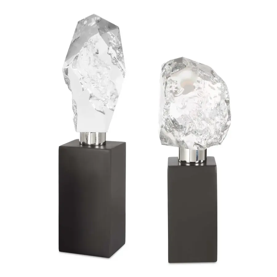 Uttermost Crystal Peak Sculpture in Black