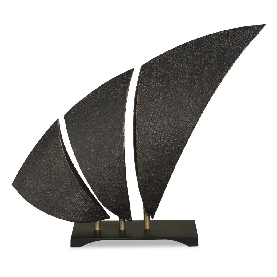 Wind Crest Sculpture in Textured Dark Bronze