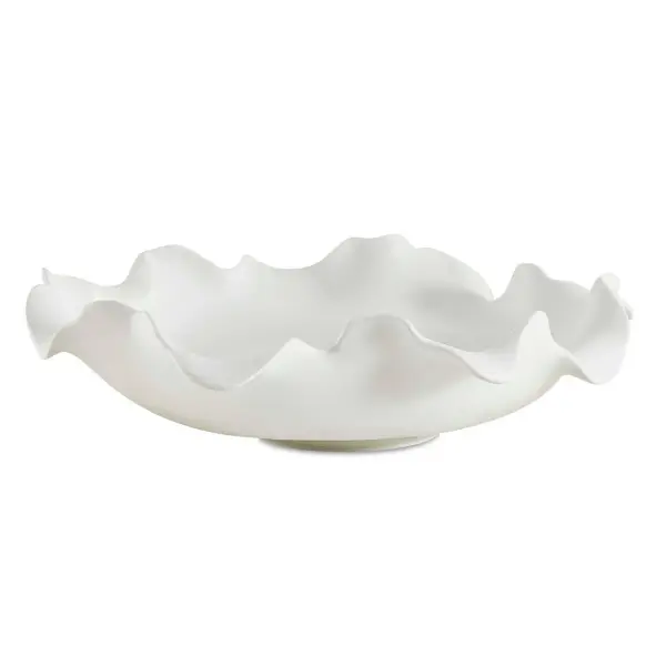 A fluid, organic ceramic bowl that doubles as wall art or tabletop decor. Versatile, weather-tolerant, and visually striking as a standalone statement piece.