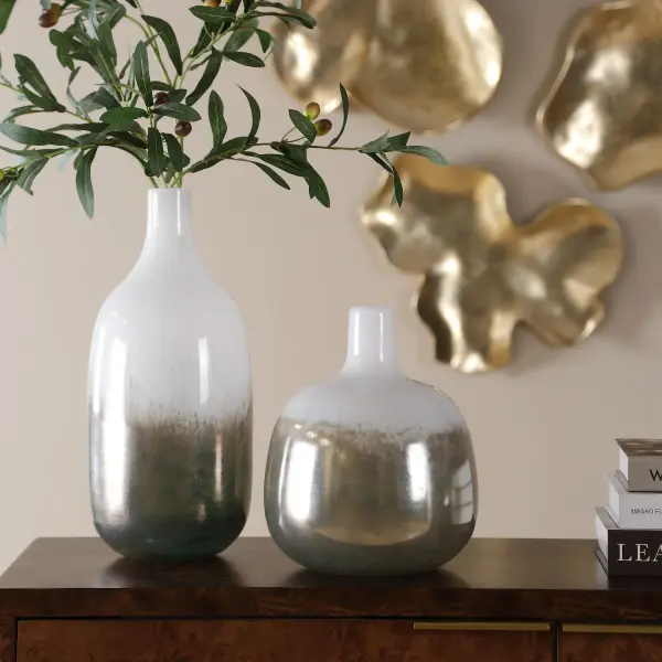 Cardoni Vases, Set of 2 in Luminous Gradient Glaze
