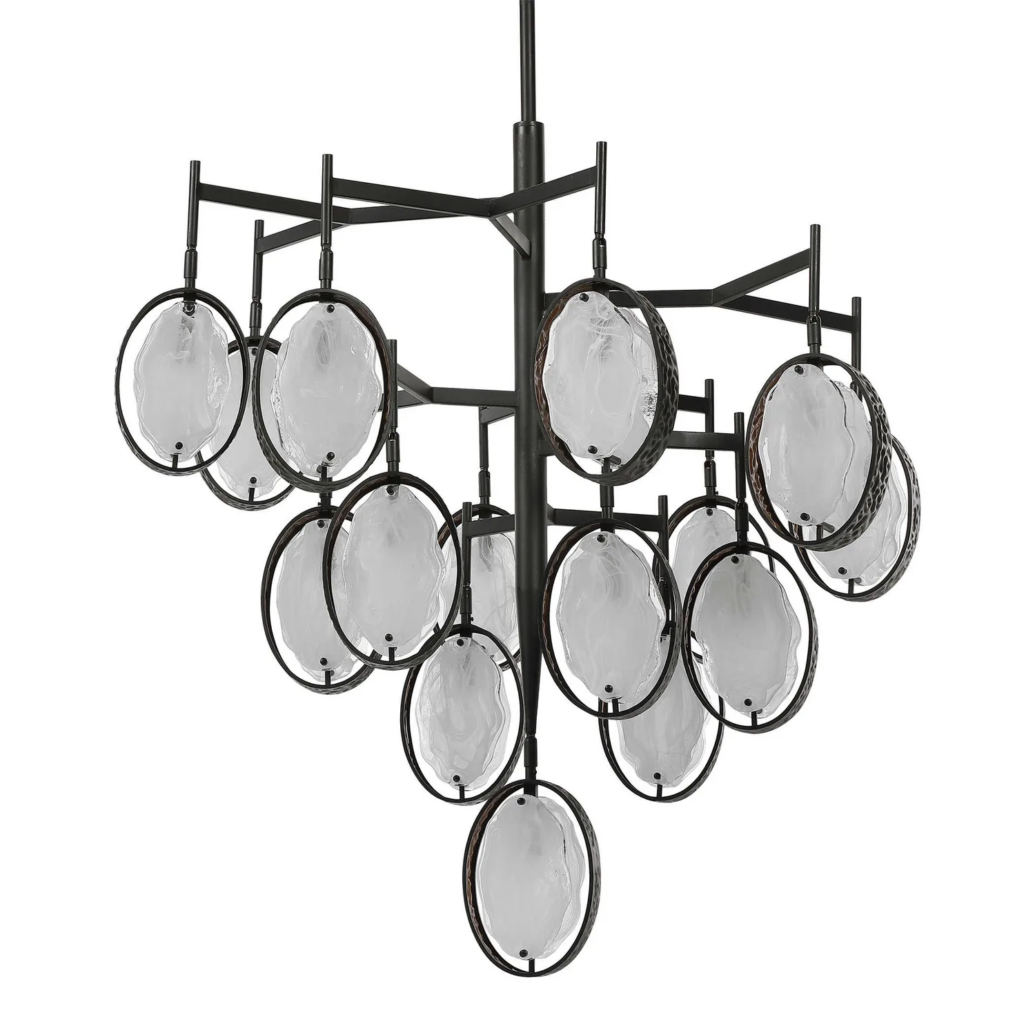 Maxin 15-Light Chandelier in Dark Hammered Bronze