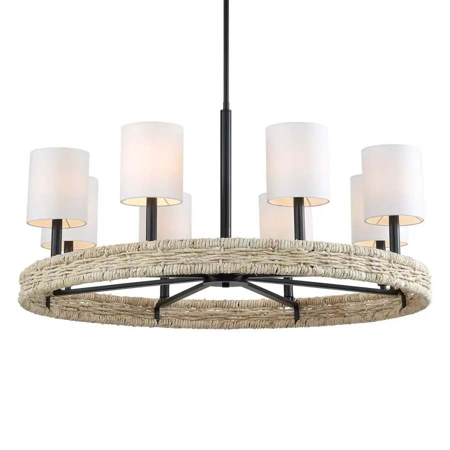 Faiyam Eight-Light Chandelier in Dark Bronze