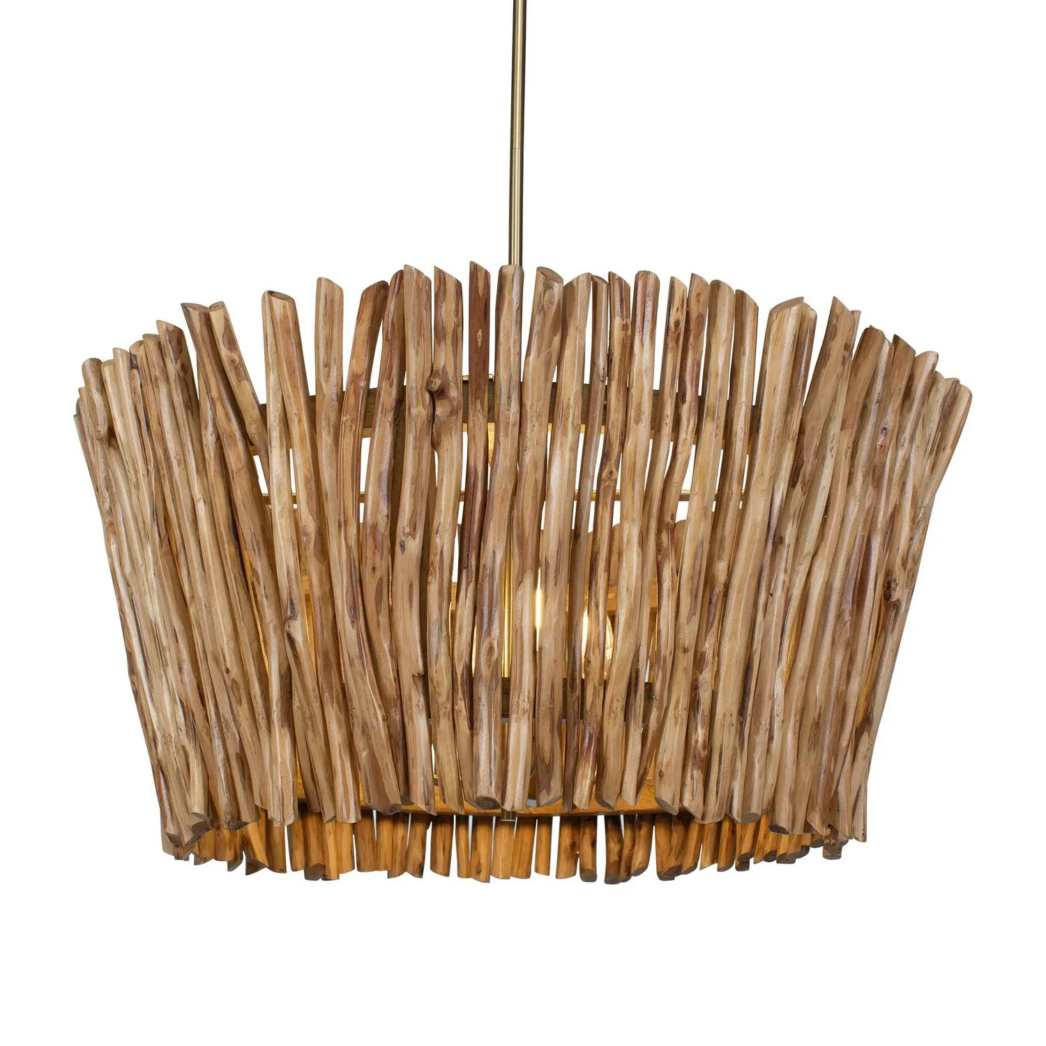 Rhea Four Light Chandelier in Antique Brass
