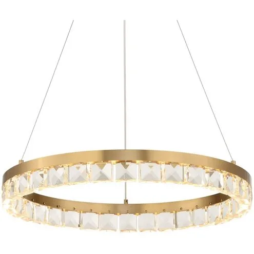 Segovia LED Chandelier in Warm Brass
