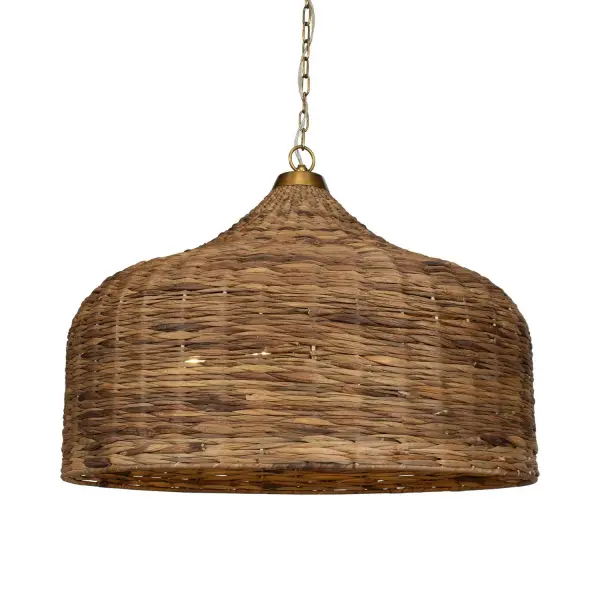Tauranga Five Light Pendant in Antique Brass