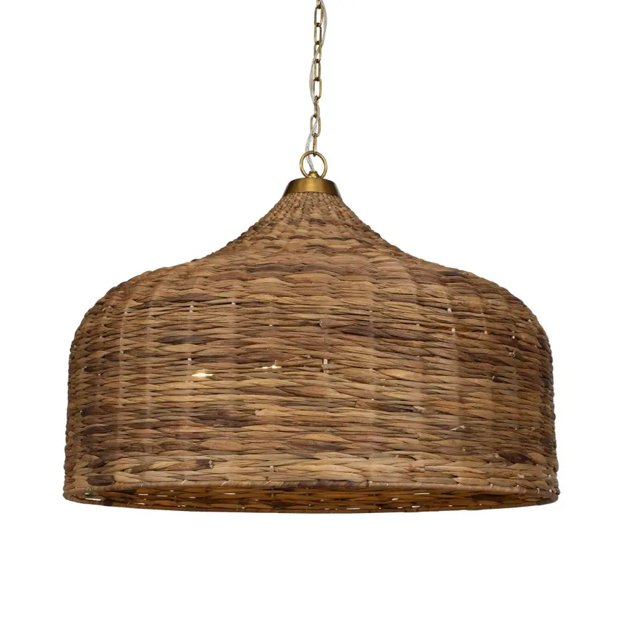 Tauranga Five Light Pendant in Antique Brass