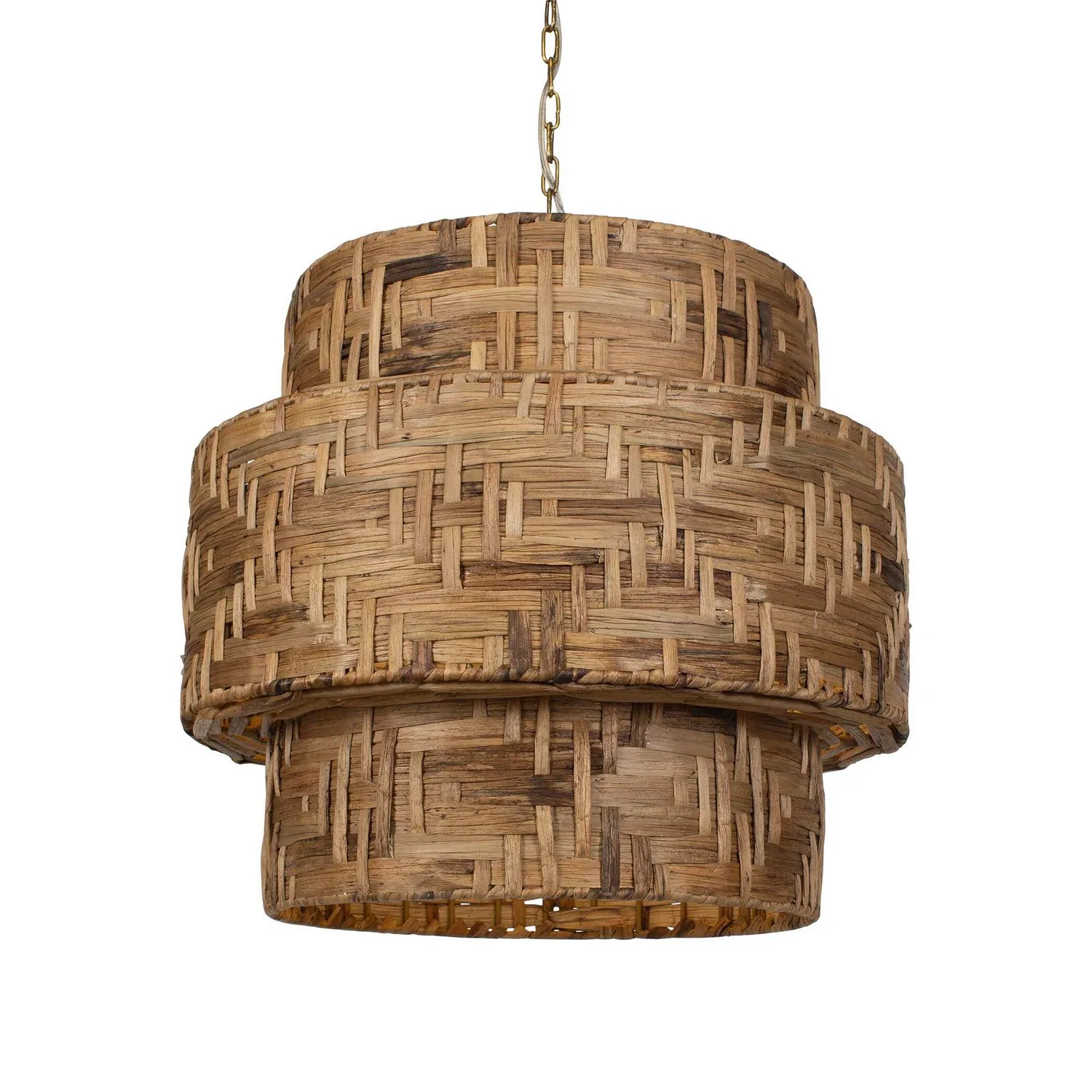 Water Hyacinth Four Light Pendant in Antique Brass