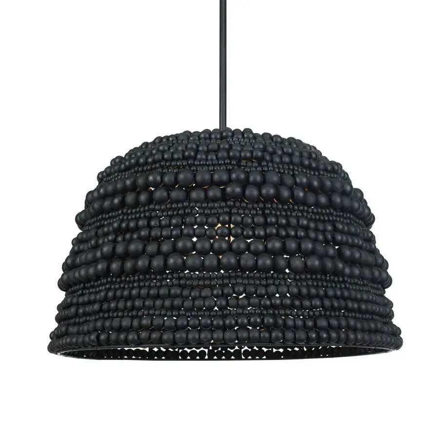 Persephone One Light Pendant in Matte Black