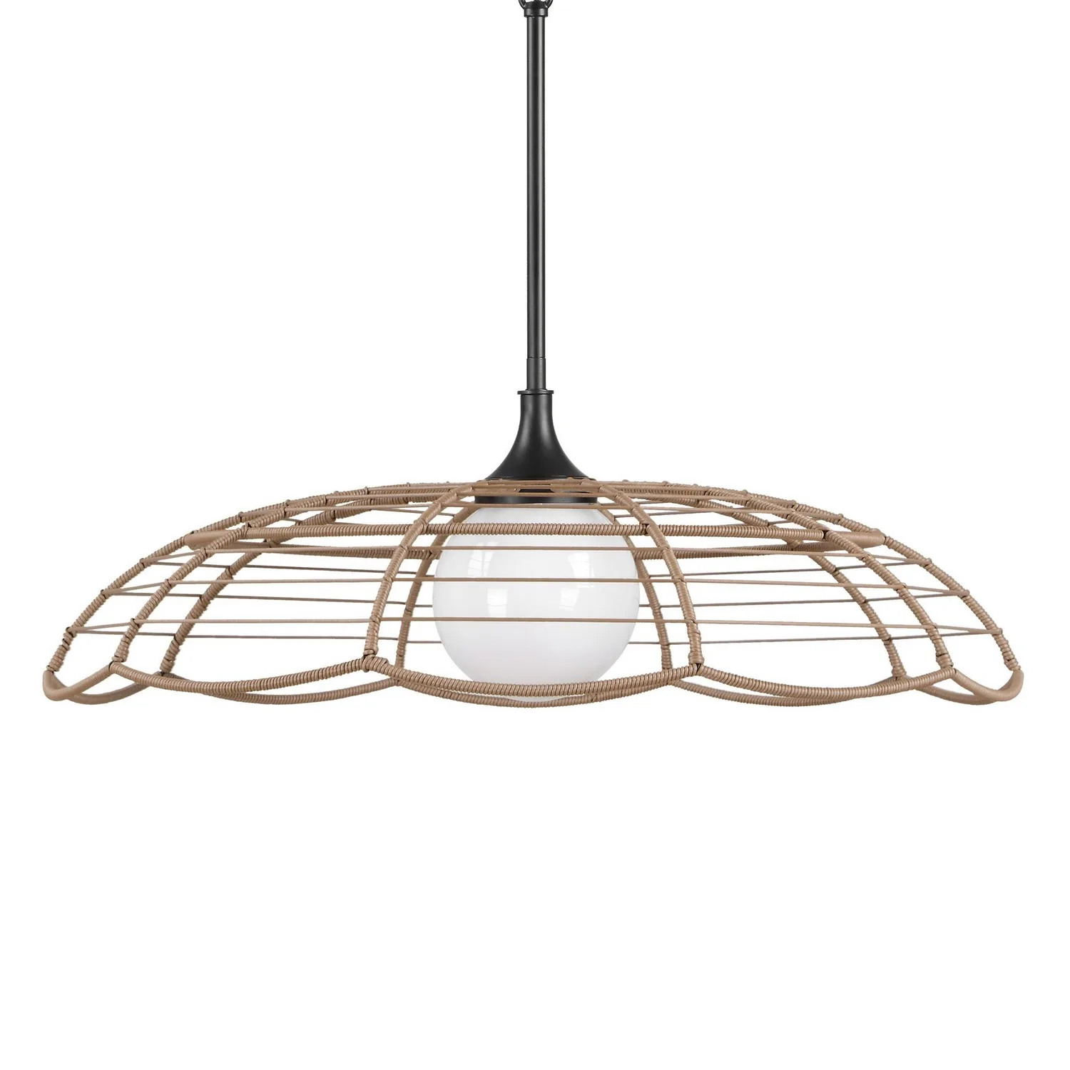 Lakeside One Light Pendant in Matte Black