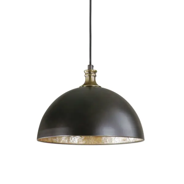 We Have Taken The Simple Look Of A Metal Dome Pendant In A Pacific Bronze Finish With Antique Brass Accents And Have Added A Wow Of Opulence By Adding Warm Antiqued Capiz Shell And Lined The Interior For A Wonderful Transitional Style. 1-100 Watt Max, Edison Socket. Bulbs Not Included. Supplied With 15' Cord For Adjustable Installation. Collection: Placuna Designer: Carolyn Kinder Finish: Pacific Bronze Width: 15.00" Height: 10.50" Weight: 5.00 lb Wire: 15` Number of Bulbs: 1 Maximum Wattage: 100.00 W Bulb Type: BT58 or A Bulb Base: E26 Voltage: 110.00 V Material: Metal, Shell Country of Origin: China Safety Rating: Indoor Only