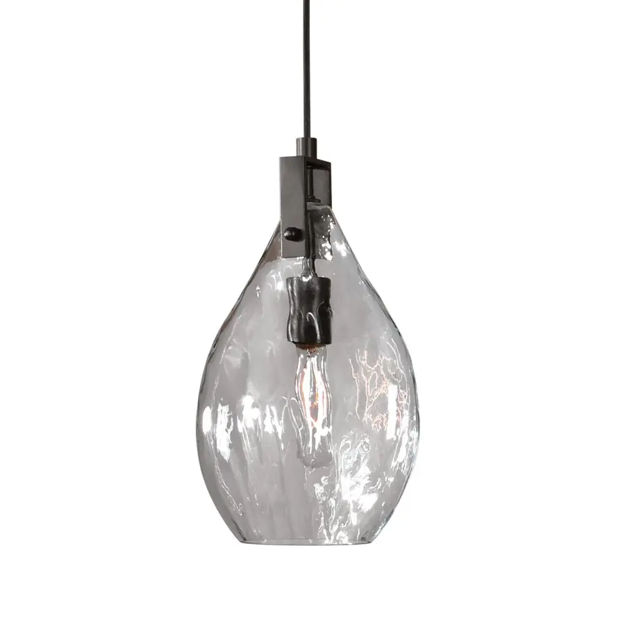 Campester One Light Mini Pendant in Matte Black