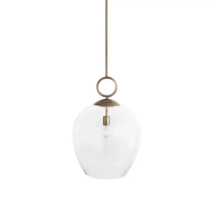 Calix One Light Pendant in Aged Brass