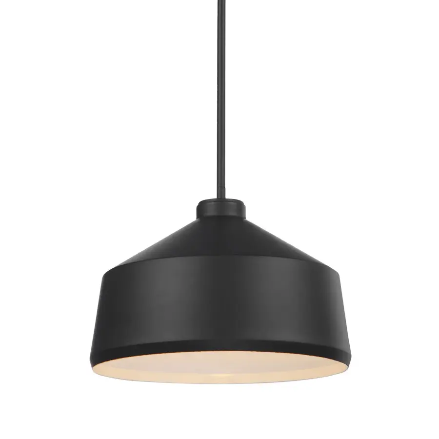 Uttermost Holgate One Light Pendant in Matte Black