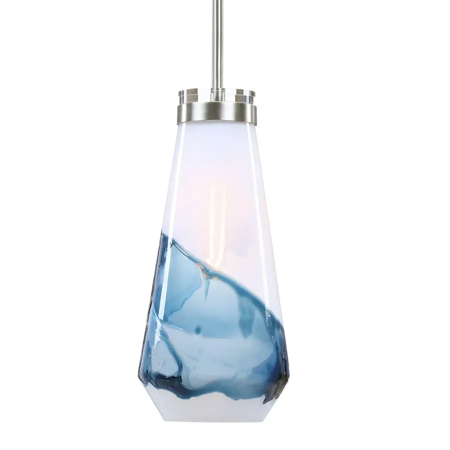 Windswept One Light Mini Pendant in Brushed Nickel