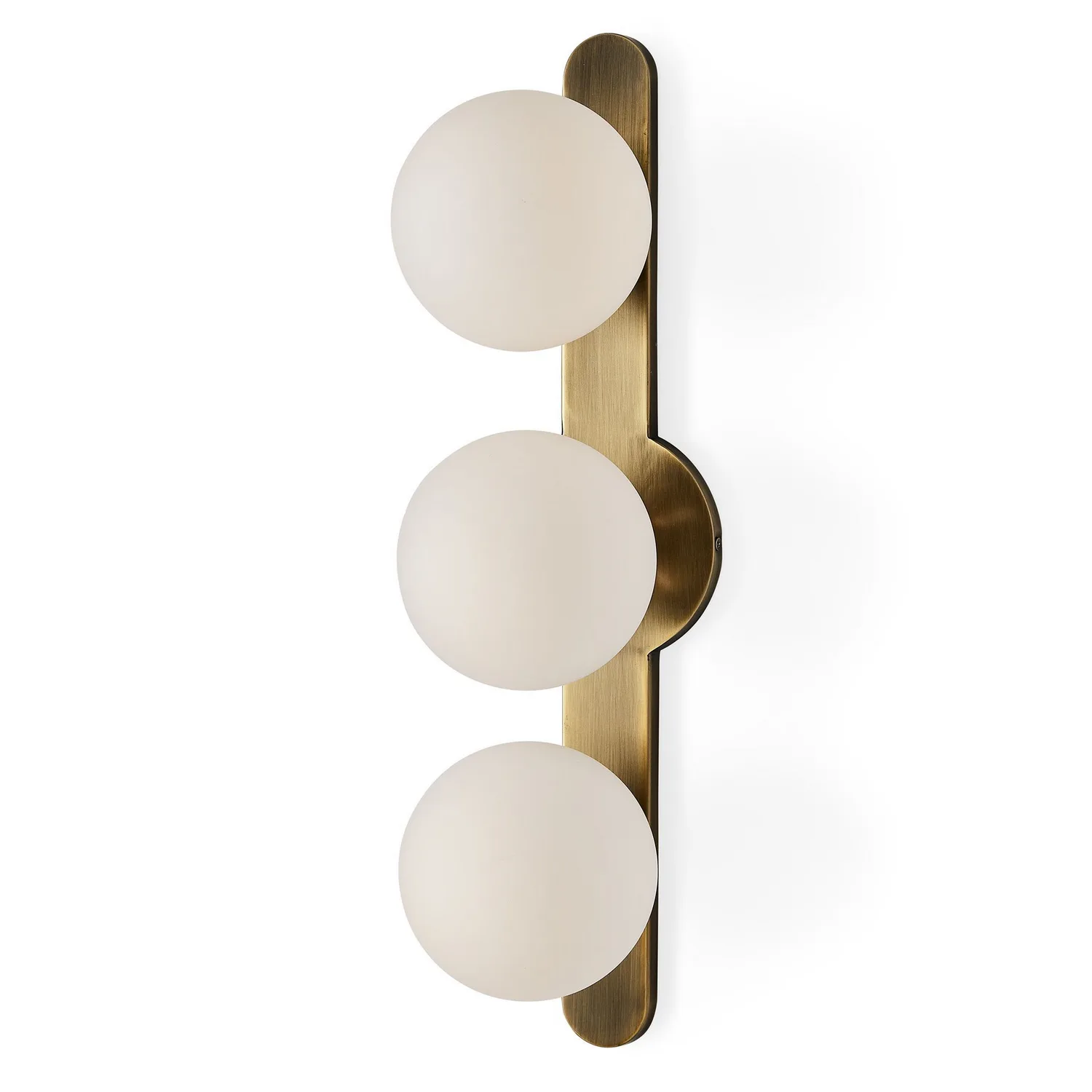 Droplet, Three Light Wall Sconce in Antique Brass