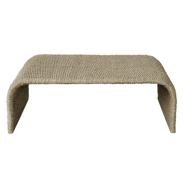 Inspired By Soothing Earth Tones And Natural Textured Materials, The Calabria Coffee Table Showcases A Simple Curved Silhouette In Woven Seagrass Atop A Naturally Finished Mango Wood Plinth Foot. Collection: Calabria Finish: Natural Width: 45.50" Height: 16.50" Length: 29.00" Weight: 31.00 lb Material: Weaving With Mango Wood And Metal Country of Origin: Indonesia Safety Rating: Indoor Only