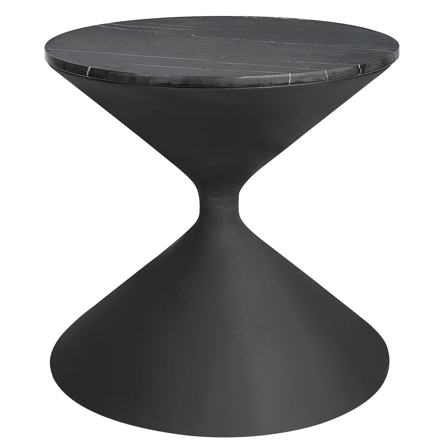 Time's Up Side Table in Matte Black