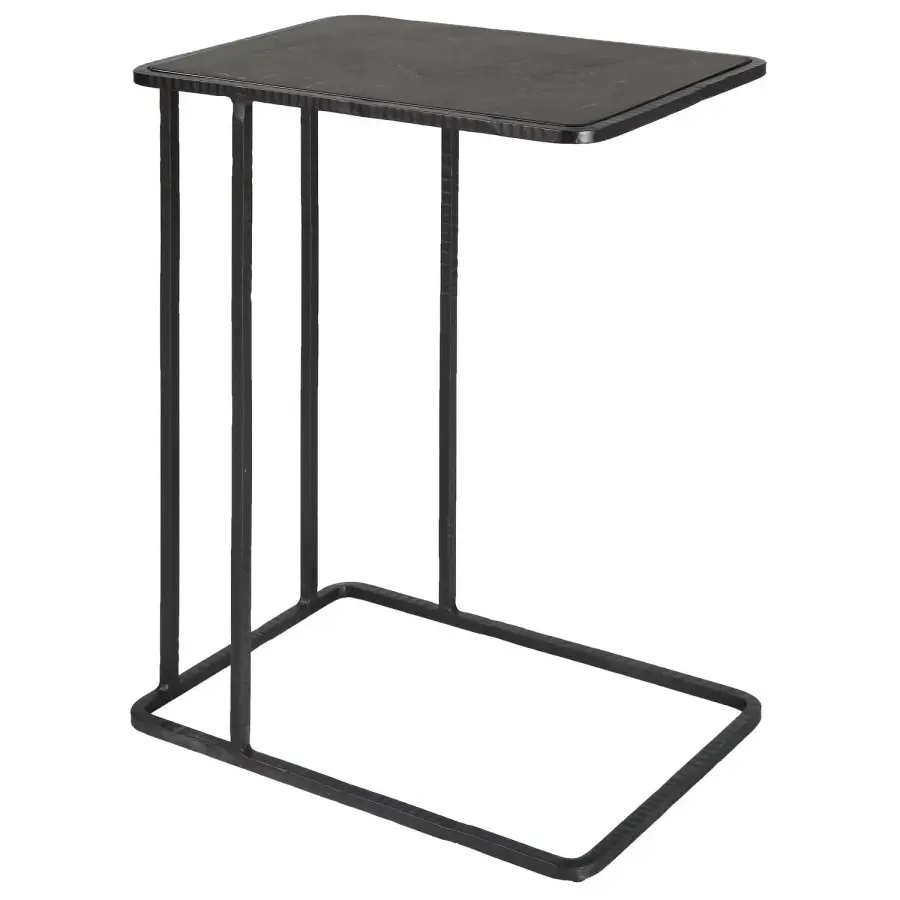 Cavern Accent Table in Polished Bluestone
