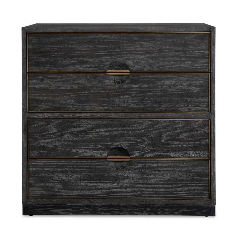 Besos Four-Drawer Chest in Dark Walnut