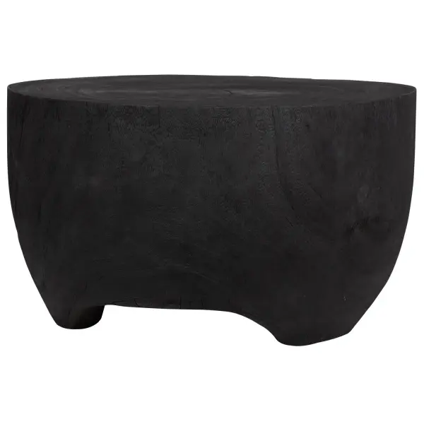 Hand Carved Suar Wood Is Scooped To Create Levitate Coffee Table. Finished In A Rich Black Highlighting The Natural Textured Grain. Cracks And Variations In The Grain Are Natural To This Type Of Wood. Collection: Elevate Finish: Rich Black Highlighting Width: 23.50" Height: 13.50" Length: 23.50" Weight: 78.48 lb Material: Suar Wood Country of Origin: Indonesia Safety Rating: Indoor Only