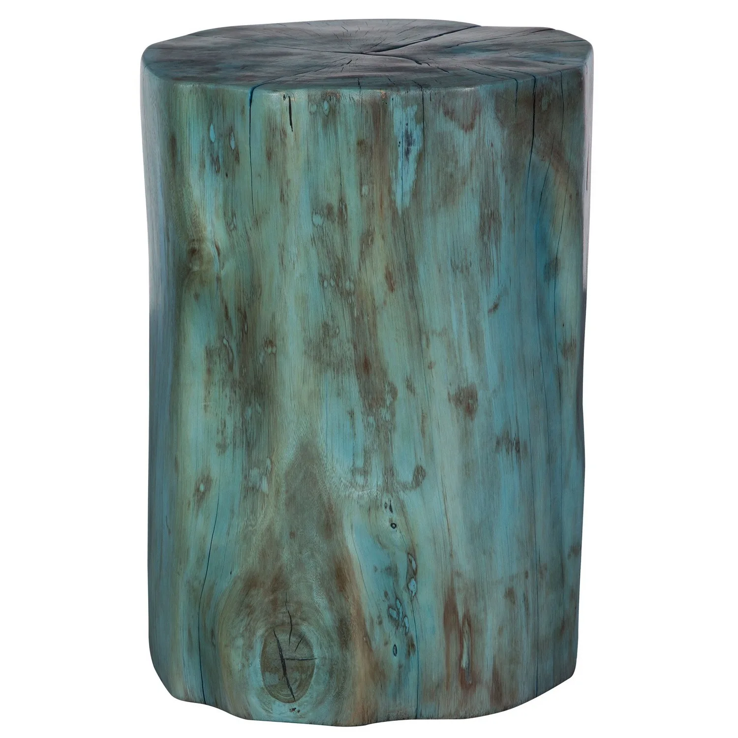 Habitat Accent Stool in Rich Blue-green Stain Highlighting