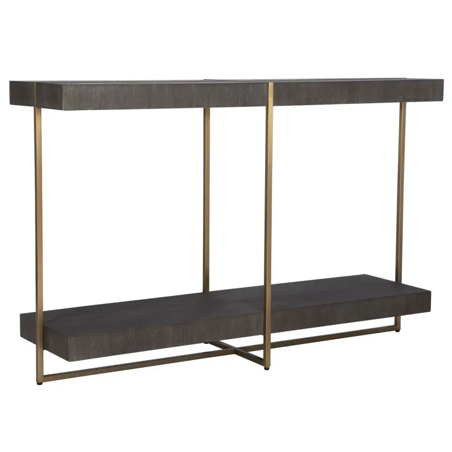 Taja Console Table in Brushed Brass