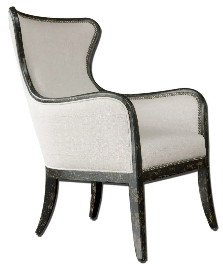 Sandy Wing Chair in Weathered Black