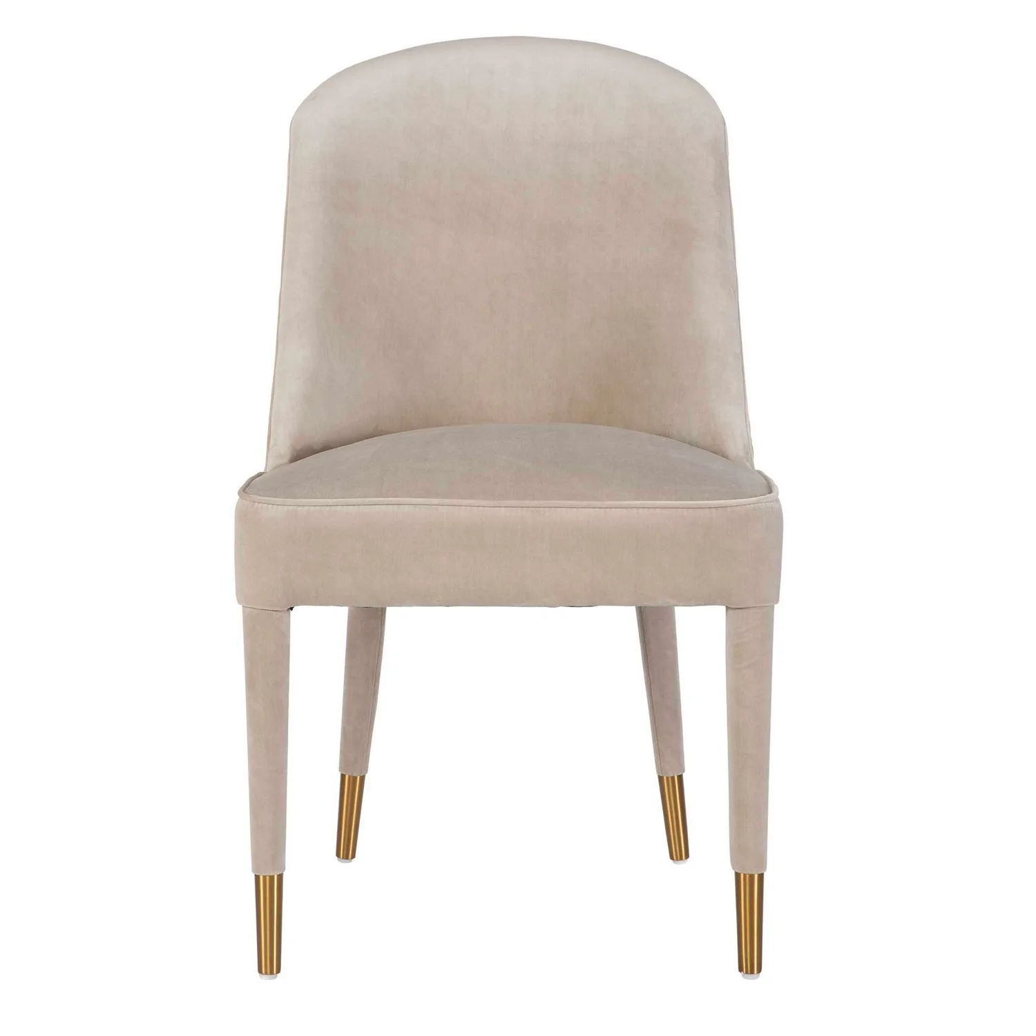 Brie Armless Chair Set Of 2 in Brushed Brass