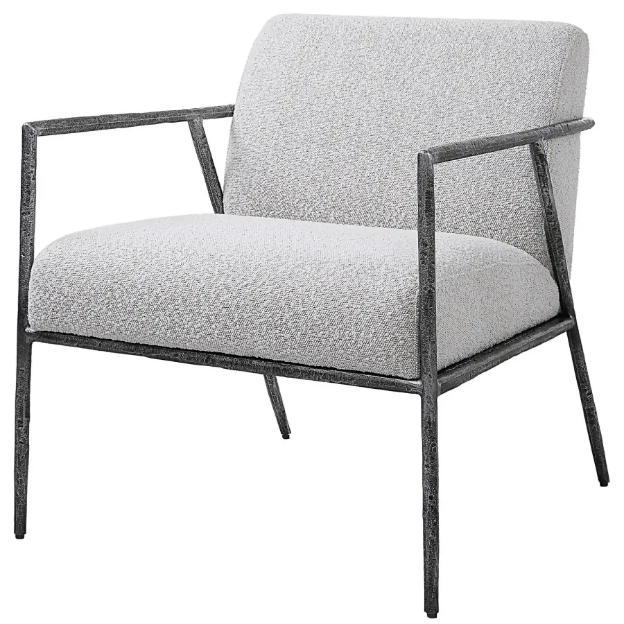 Brisbane Accent Chair in Natural Distressed Charcoal