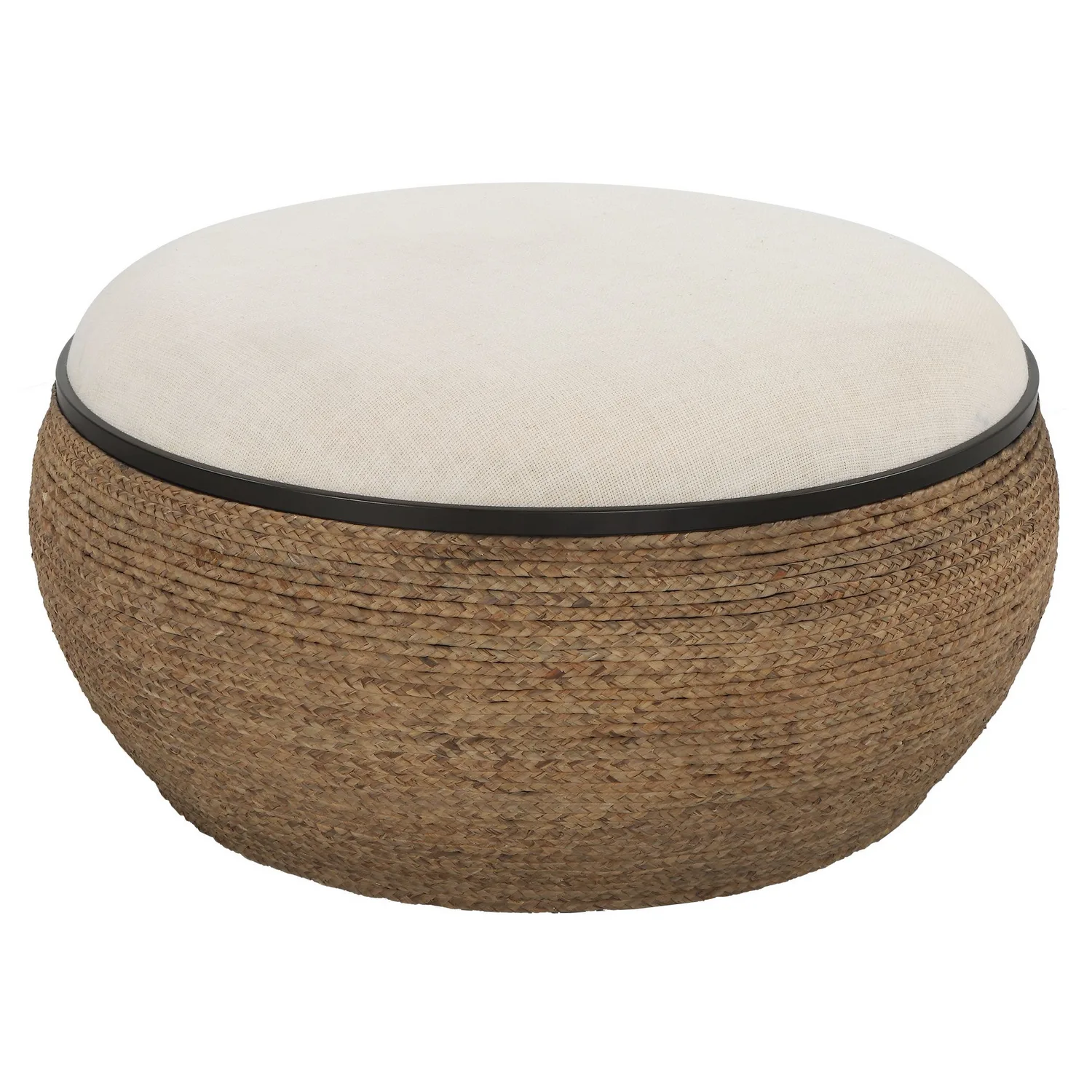 Island Ottoman / Coffee Table in Matte Black