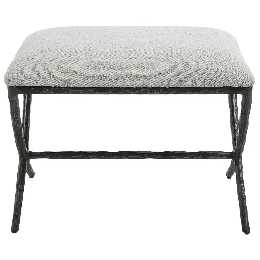 Brisby Bench in Distressed Charcoal