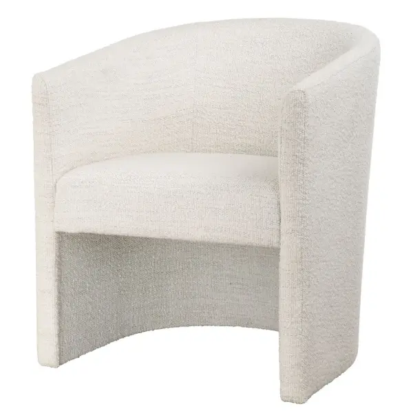 Designed With Your Comfort In Mind, The Encompass Dining Chair Features A Barrel Back Shape That Allows For Ultimate Leisure At The Table. Upholstered In A Textured White Boucle With A Toxin-free, Eco Friendly Treatment To Help Resist Water Based Stains. Collection: Encompass Designer: Matthew Williams Finish: Textured White Width: 26.00" Height: 30.00" Length: 28.00" Weight: 30.94 lb Material: Bent Wood, Fabric, Foam, Hardware Country of Origin: Vietnam Safety Rating: Indoor Only