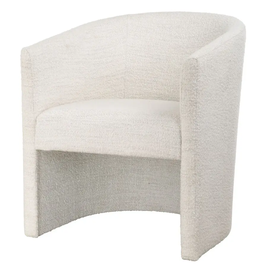 Encompass Dining Chair in Textured White Boucle