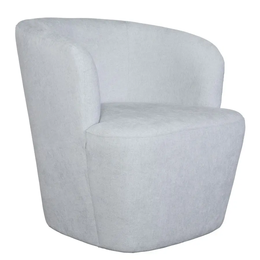 Mist Swivel Barrel Chair in Light Cloud Blue