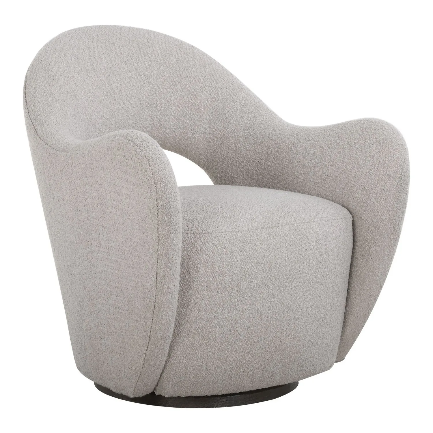 Wander Swivel Chair in Dark Walnut
