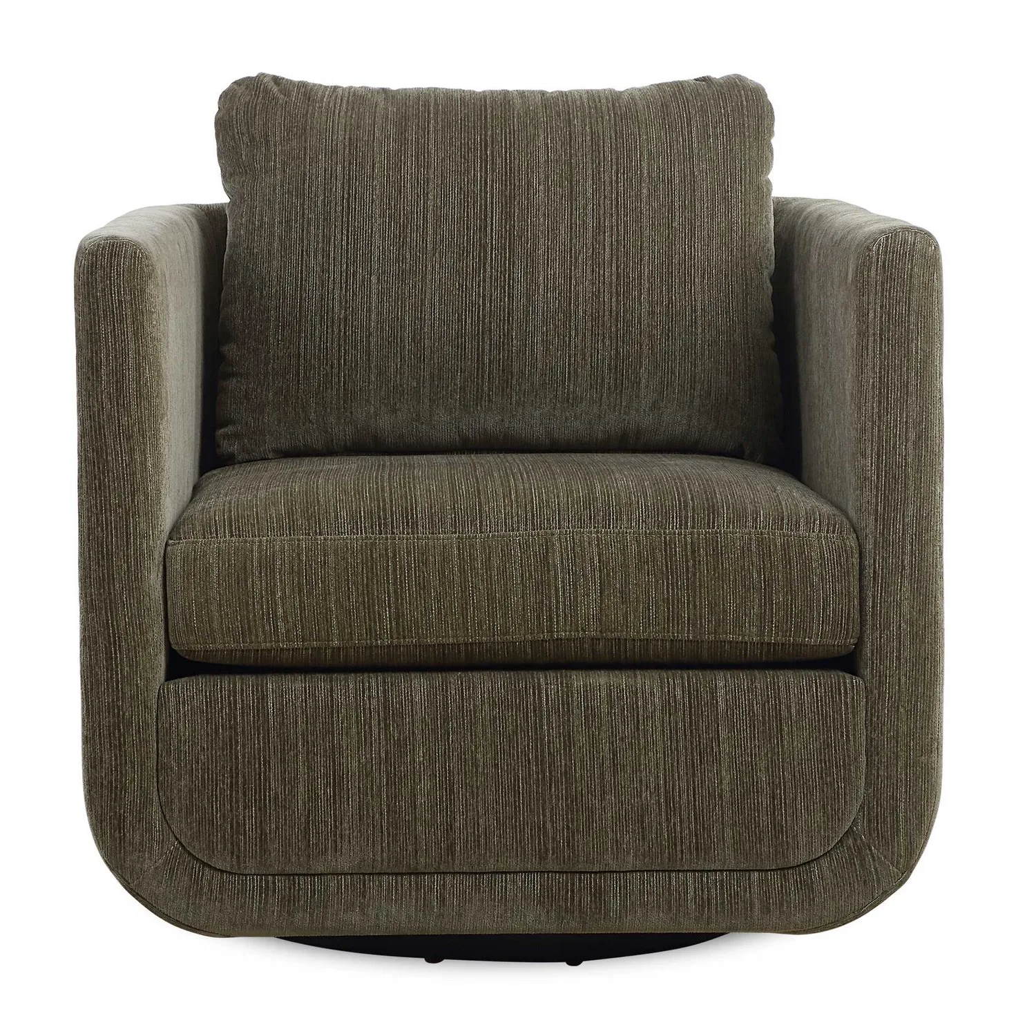Abound Swivel Chair in Textured Chenille In Herb