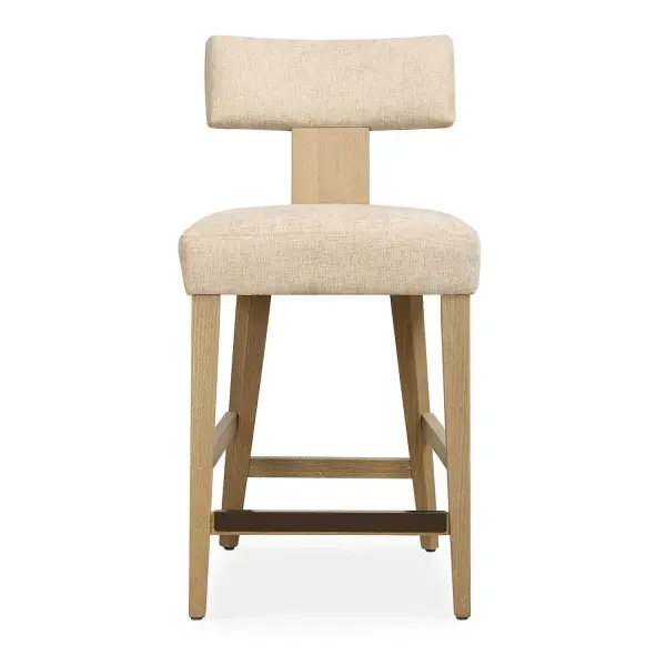 A Classic Klismos Style With A Casual Twist Featuring A Floating Back, Paired With Solid Oak In Natural With A Dark Bronze Kickplate. Upholstered In A Finely Textured, Cleanable Polyester In Sand With A Toxin-free, Eco Friendly Treatment To Help Resist Water Based Stains. Collection: Elysian Designer: Matthew Williams Finish: Dark Bronze Width: 18.50" Height: 37.50" Length: 22.00" Weight: 23.00 lb Material: Oak Solid, Plywood, Foam, Fiber, Fabric, Hardware Country of Origin: China Safety Rating: Indoor Only