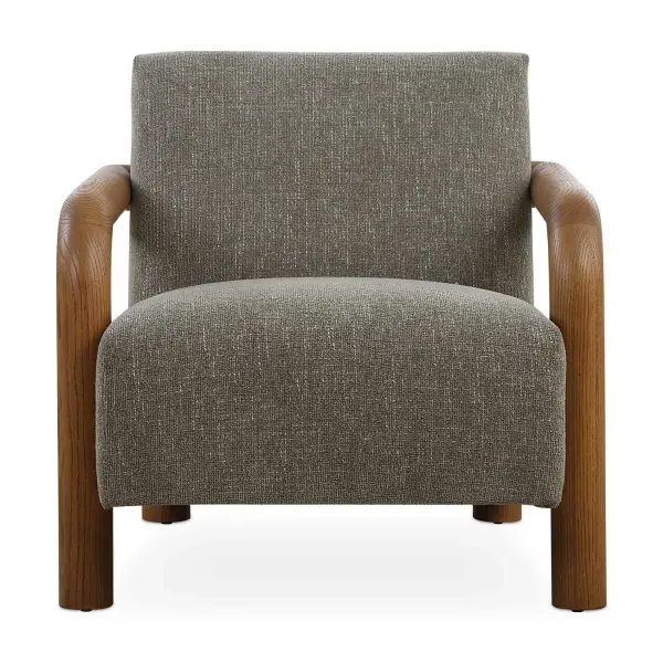 Sturdy Curved Oak Arms Are The Focal Point Of The Balance Accent Chair. Finished In A Natural Warm Stain Paired With A Comfortable Floating Seat Upholstered In A Knubby Herb Green Chenille. Collection: Balance Finish: Natural Width: 30.00" Height: 27.75" Length: 35.50" Weight: 53.00 lb Material: Oak, Plywood, Foam, Fabric Country of Origin: China Safety Rating: Indoor Only