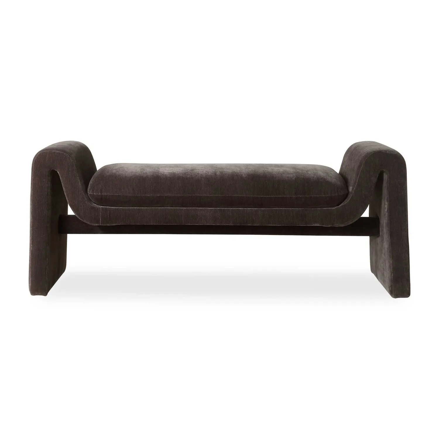 Manson Bench in Charcoal Distressed